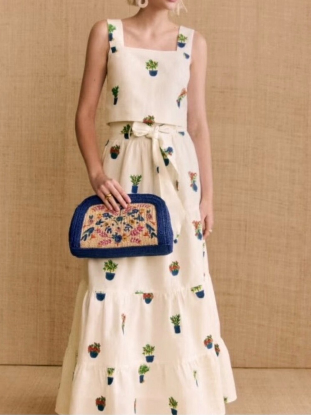 SOLD NWT Set - Sézane x Momonì Lambertine Skirt + Marga Top - Picture 1 of 16